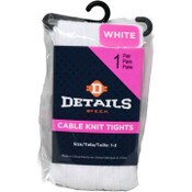 Wholesale - 1pk WHT DETAILS CABLE KNIT TIGHTS SIZE 1-3, UPC: 701570791557
